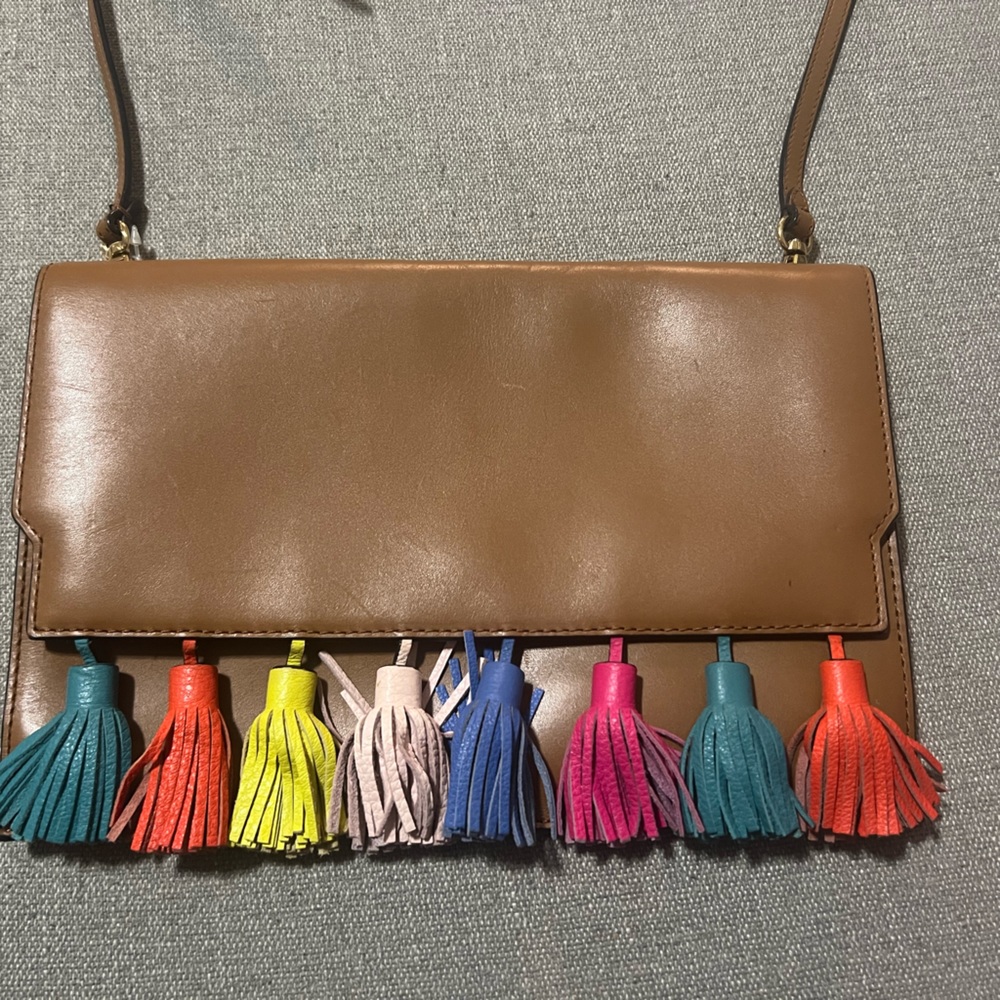 Rebecca Minkoff Sofia Tassel Shoulder Bag Clutch MSRP $245